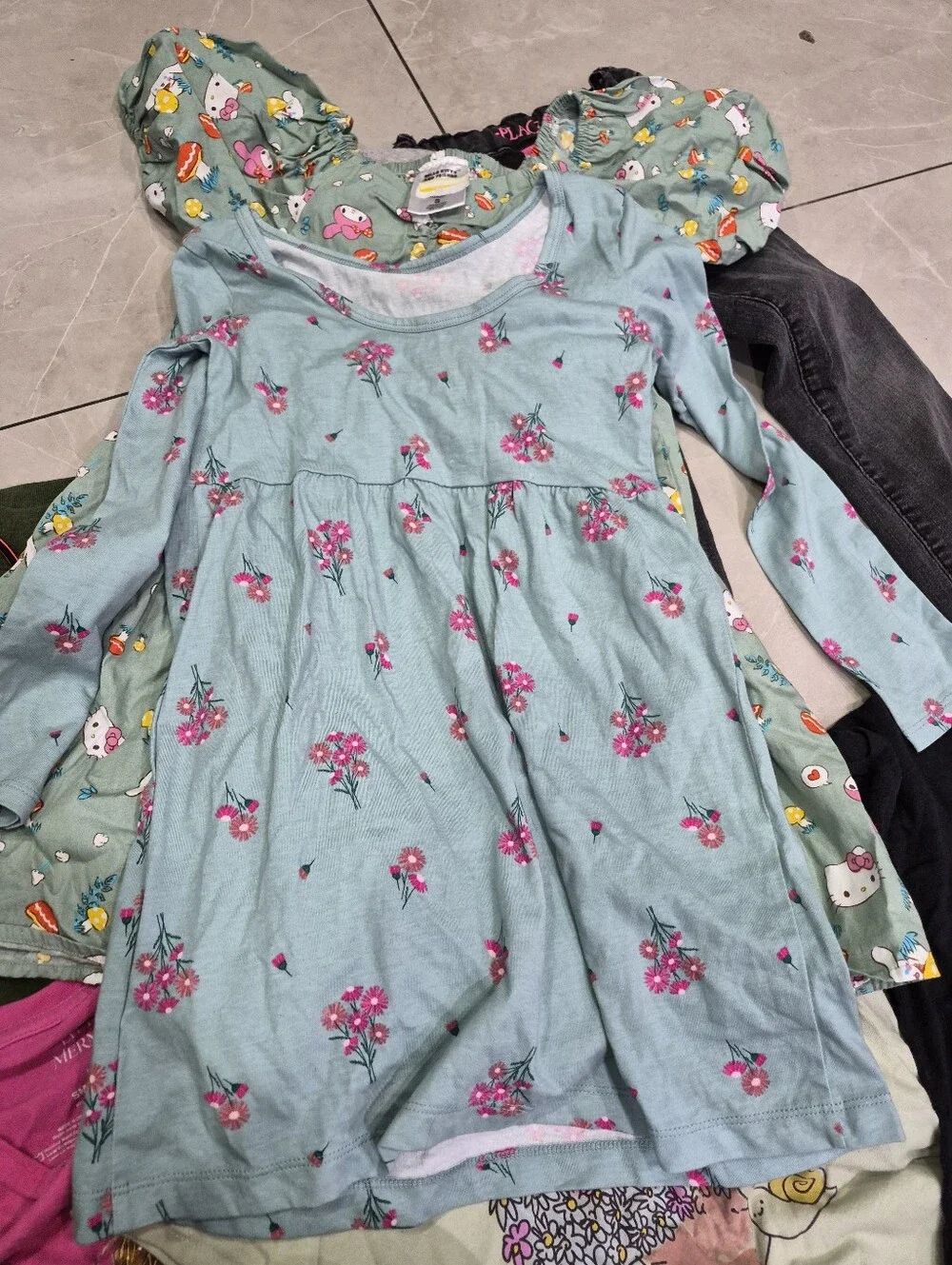 Bundle Girls' Lavender Tie-Dye Tank Dress - Kids Dresses 6//7/8